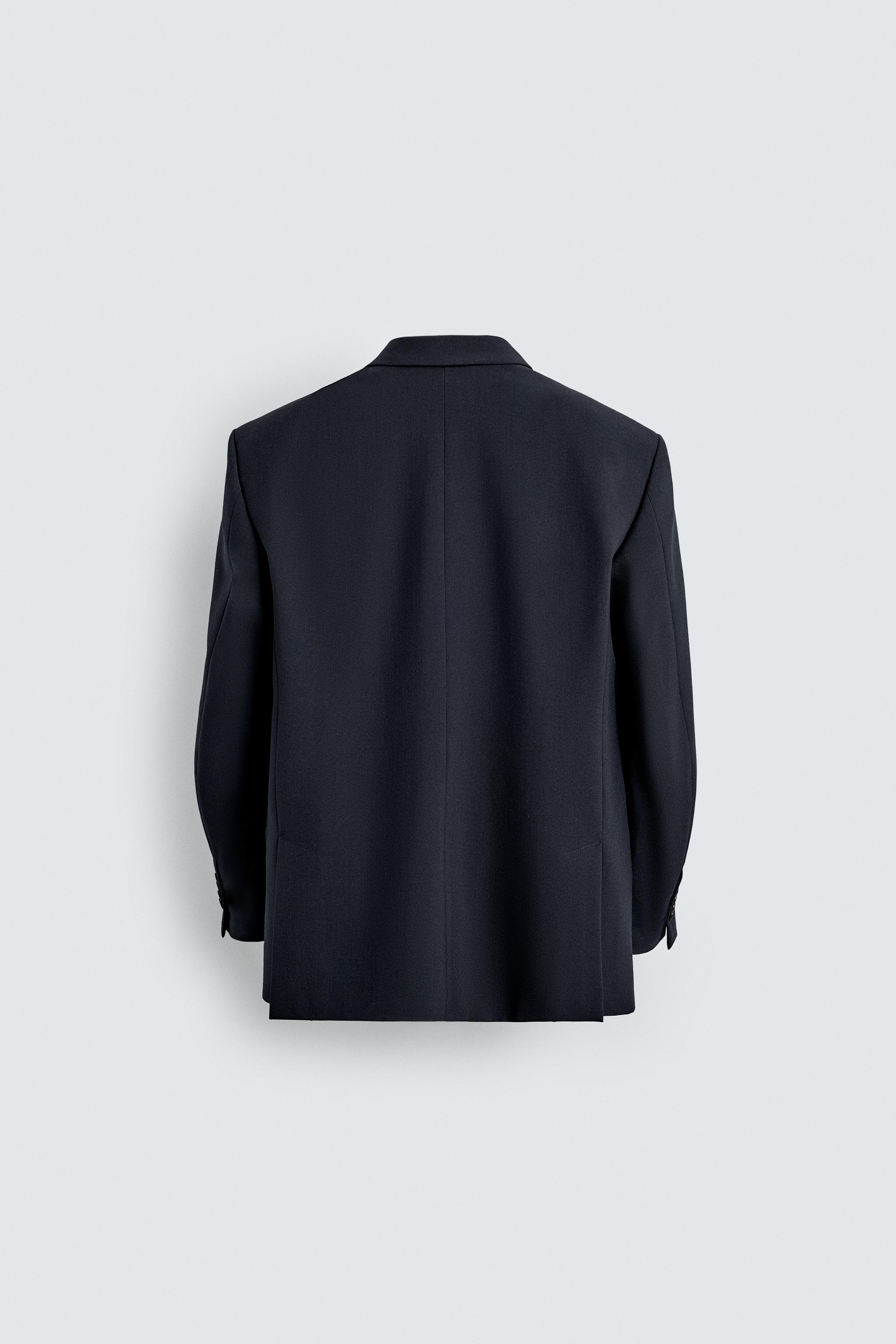 WOOL BLEND DOUBLE BREASTED BLAZER